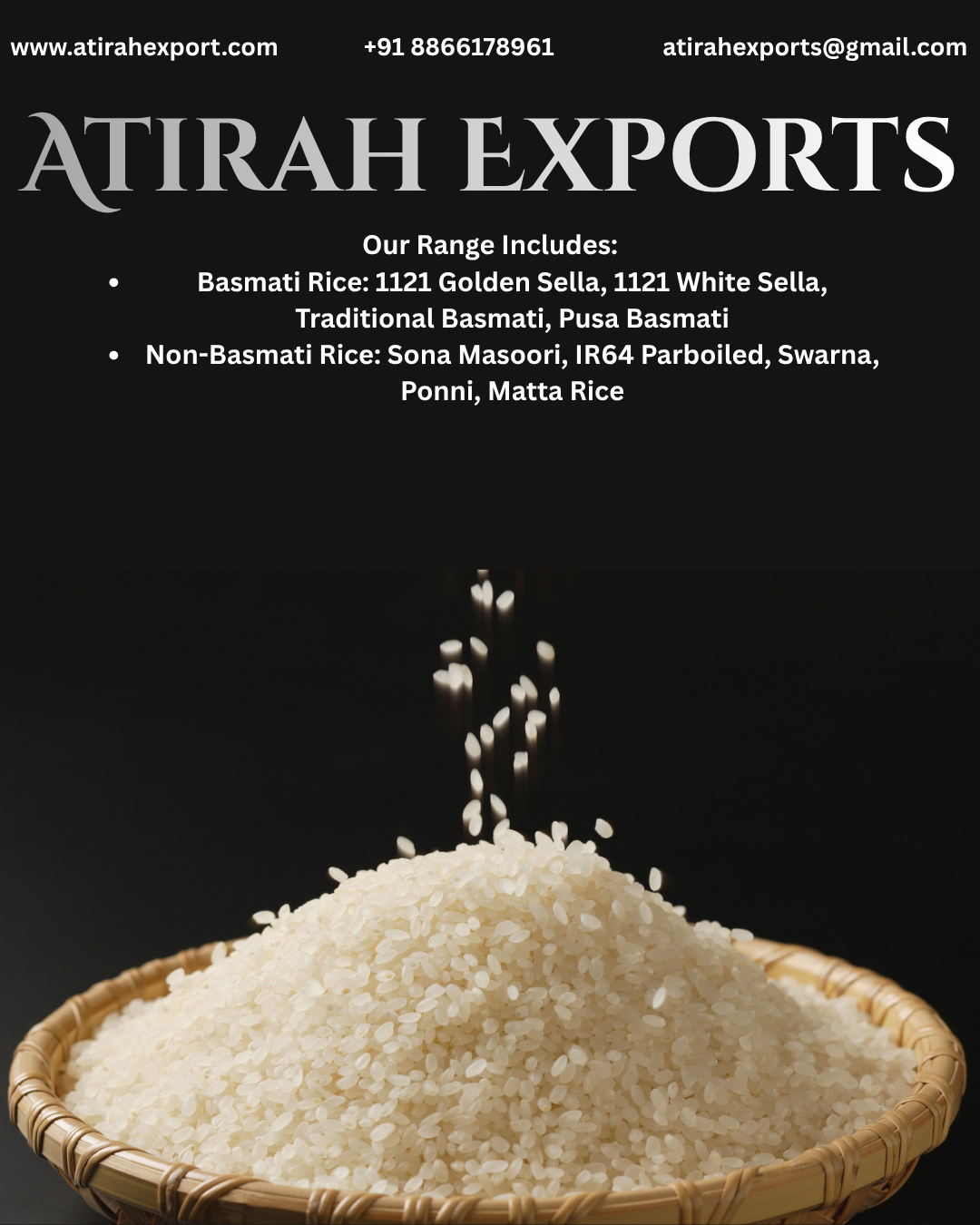 Basmati & Non-Basmati Rice – India’s Pride, Exported to the World | Atirah Exports